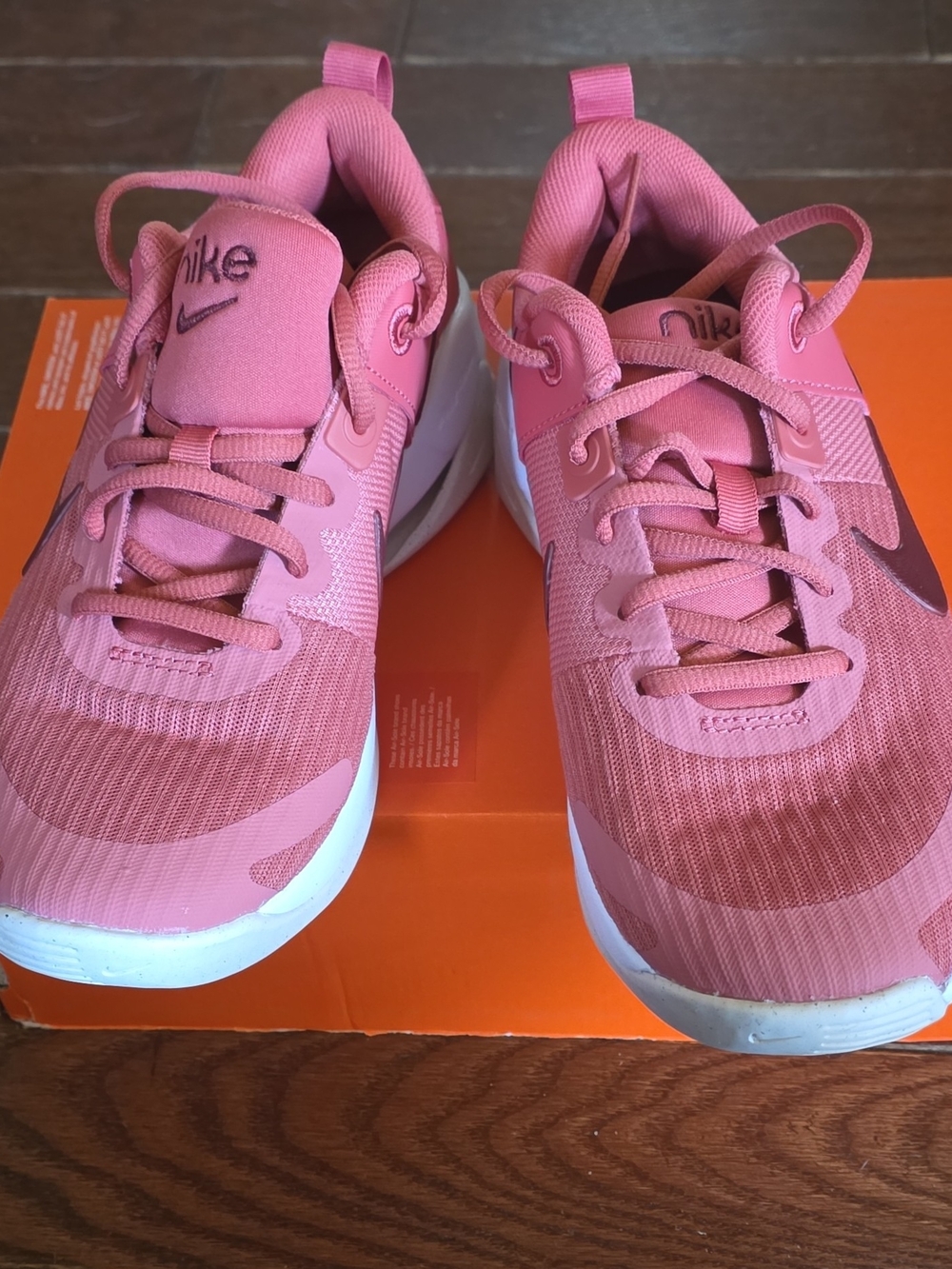 Nike Women's Pink Athletic Sneakers with White Soles